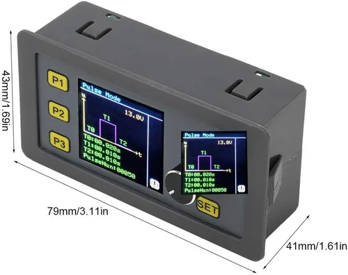 Vista 2 de Generador de pulsos PWM Módulo ajustable 4-20mA 2-10V Generador de señal con pantalla LCD para calibración de prueba de función