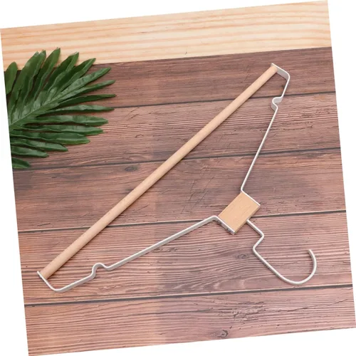 Vista 6 de Alipis Perchas de metal de madera, ganchos resistentes para el hogar, diseño ranurado, moderno, perchero, 360, giratorio, elegante