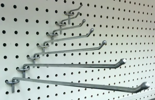 Vista 2 de Ganchos de clavija de 1 pulgada, ganchos para panel de exhibición de tablero perforado, paquete de 40