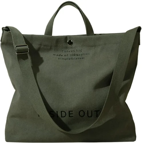 Vista 10 de Bolso de mano de lona grande para mujer, bolso de trabajo casual para hombro, bolso cruzado con asa superior, bolsos cruzados