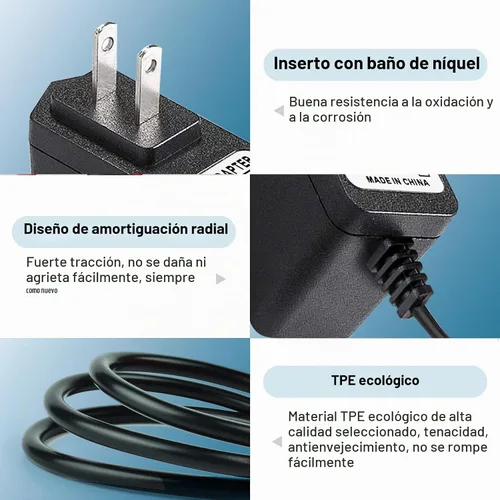 Vista 4 de Adaptador de corriente de teclado Casio de 9.5 V CC - Compatible con teclados Casio: ADE95100LU, LK-135, WK-225, CTK-2500, CTK-2400, CTK-2550