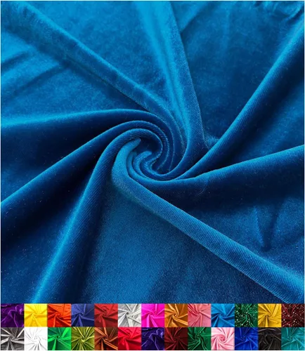 Vista 20 de Barcelonetta Tela de terciopelo elástico Lujo y suave Tela de terciopelo Rollo de 60 pulgadas de ancho 10% elastano Costura, ropa