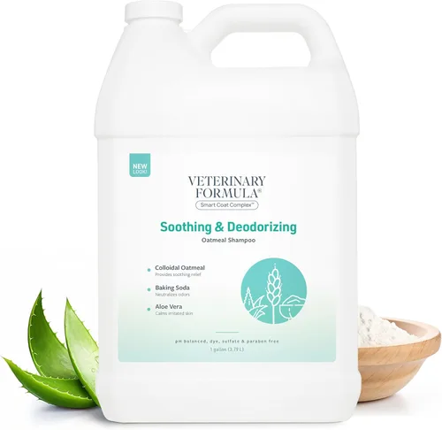 Vista 11 de Veterinary Formula Smart Coat Complex - Champú de avena calmante y desodorizante para perros, 17 onzas líquidas, bicarbonato de sodio elimina
