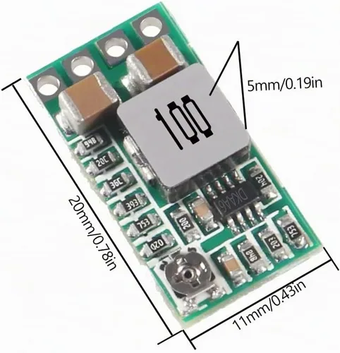Vista 3 de Módulo regulador de 5 V Mini reductor de voltaje DC 4.5-24V 12V 24V reductor reductor de voltaje a 5 V 3A Buck Convertidor Regulador de voltaje