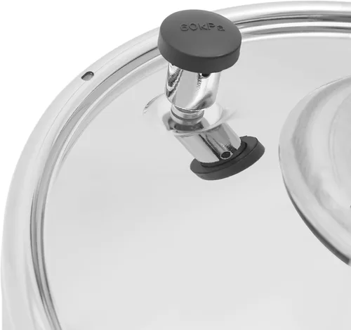 Vista 8 de Olla a presión de acero inoxidable de gran capacidad de 60 Kpa olla a presión a prueba de explosiones inferior compuesta con válvula limitadora