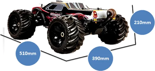 Vista 7 de JLBRACINGRC Auto RC sin escobillas de 1/10 para adultos, rápido 50+ mph de alta velocidad RTR RC camión, camión monstruo todoterreno 4WD, auto