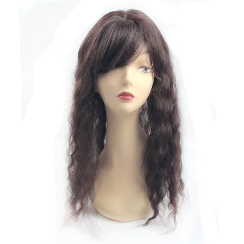 Vista 9 de Pinza de cabello ondulado con clip en parte media con flecos picados gruesos/9.8 in, color negro