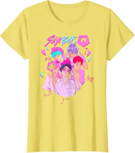Vista 27 de Kpop Demon Hunters Camiseta Saja Boys Heartthrob con licencia