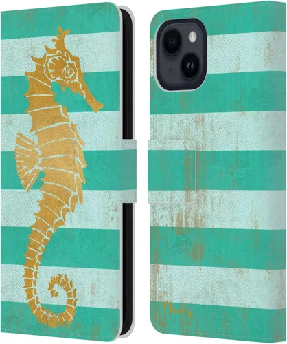 Vista 17 de Head Case Designs Funda de piel con licencia oficial de Paul Brent Agate Mermaid Coastal para iPhone 15
