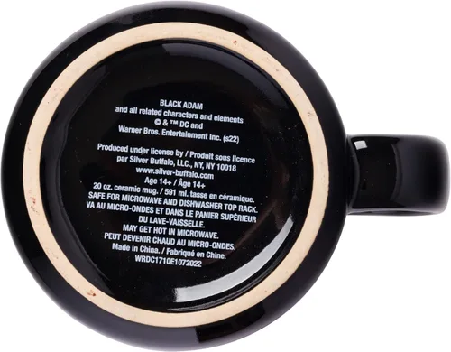 Vista 4 de Silver Buffalo - Taza de café de cerámica estilo cámper de Black Adam de DC Comics, 20 onzas