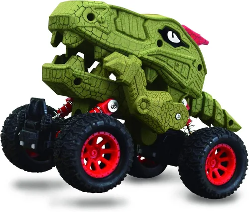 Vista 7 de Aeromax Dino-Faur Mini Camión Push N Go Triceratops TREX y Triceratops (PBDB-C)