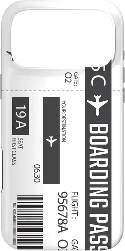 Vista 22 de Tarjeta de embarque de avión, boleto de avión, divertido estuche de regalo de viaje para iPhone 17