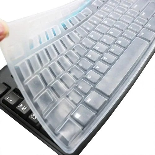 Vista 8 de Funda de teclado ultradelgada de silicona para PC de escritorio compatible con teclado inalámbrico Logitech MK295 MK275 MK270, teclado Logitech K200