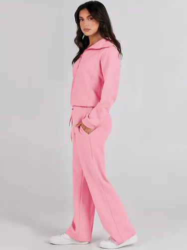 Vista 3 de ANRABESS Women 2 Piece Outfits Sweatsuit Set 2023 Fall Oversized Half Zip Sweatshirt Wide Leg Sweatpant Lounge Set Tracksuit