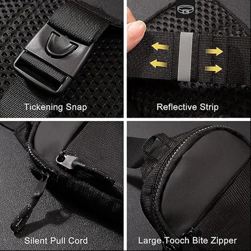 Vista 6 de Mini bolso bandolera para hombres y mujeres, bolso cruzado pequeño, riñoneras, bolso casual para teléfono en el pecho