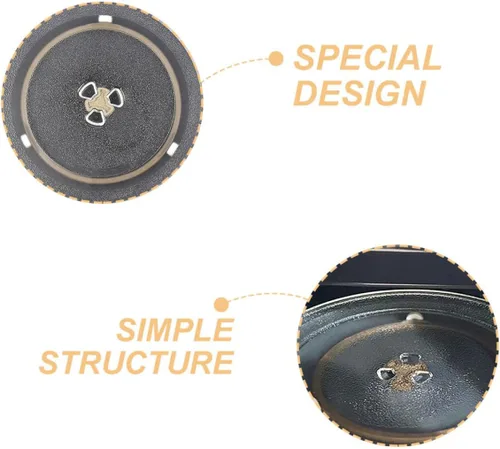 Vista 9 de Anillo giratorio de vidrio para microondas, compatible con la mayoría de microondas, rodillo de soporte resistente para uso en cocina, diámetro