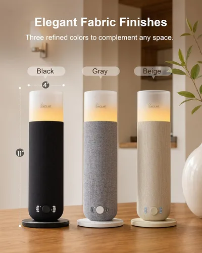 Vista 7 de Hotel Collection - Máquina difusora, diseño envuelto en tela, lámpara de ambiente a la luz de las velas, 1000 pies cuadrados, difusor de aceite