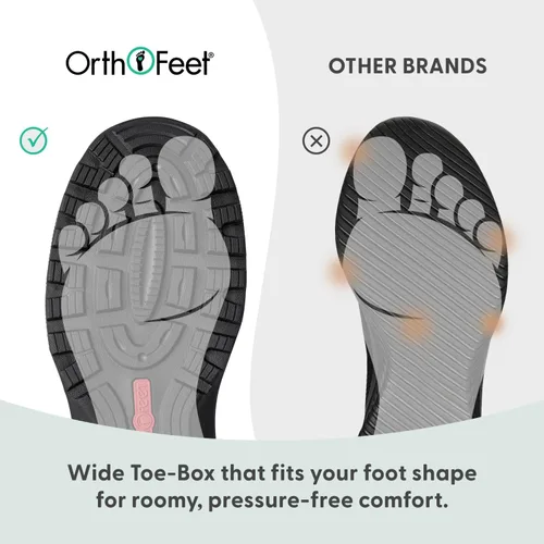 Vista 6 de Orthofeet Botas de senderismo ortopédicas Dakota de cuero para mujer