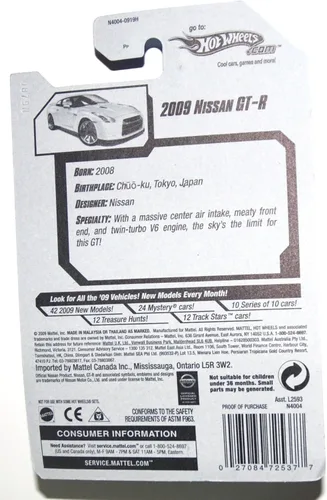 Vista 2 de Hot Wheels 2009-001 Nuevos modelos 1 de 42 Nissan GT-R Blanco escala 1:64