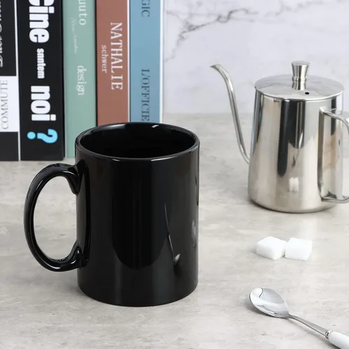 Vista 5 de harebe Taza de Café Extra Grande de 22 OZ, Taza de Té Gigante de Cerámica Lisa Boss, Gran Capacidad y Asa para Papá Hombres, Negro