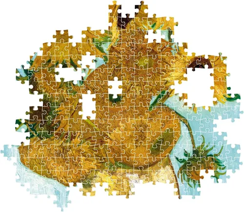 Vista 5 de Clementoni Rompecabezas de 1000 piezas para adultos, Van Gogh, Girasoli Sun Flowers