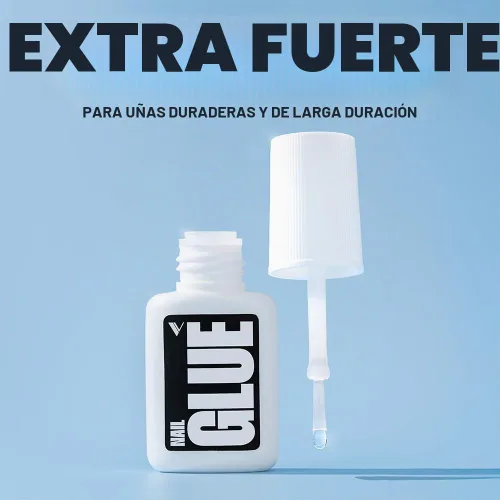 Vista 2 de V Beauty Pure Pegamento de uñas extra fuerte, pegamento con cepillo