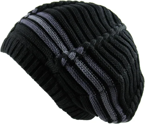 Vista 24 de RW Gorro de punto acanalado clásico Rasta 100% algodón