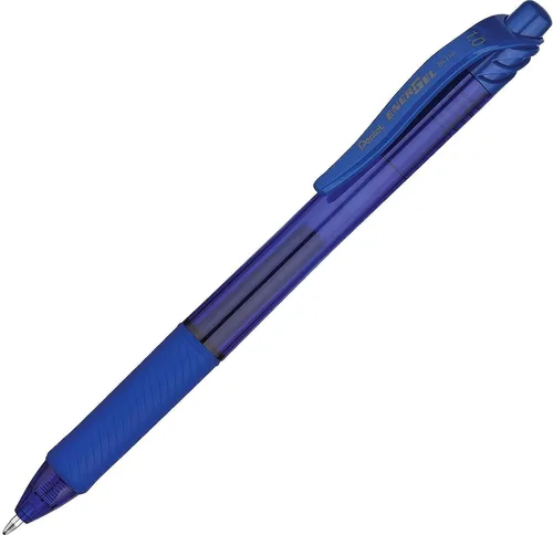Vista 3 de Pentel EnerGel-X - Bolígrafo retráctil de gel líquido (0.039 pulgadas), punta de metal, tinta azul, caja de 12 unidades (BL110-C)