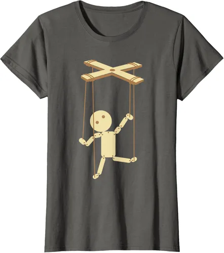 Vista 8 de Puppeteering - Camiseta de marionetas Ventrílocuo de tiriteros, Negro, S