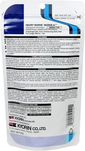 Vista 2 de Hikari Marine-A Pellets Alimento para peces marinos más grandes, 3.87 oz (110 g)