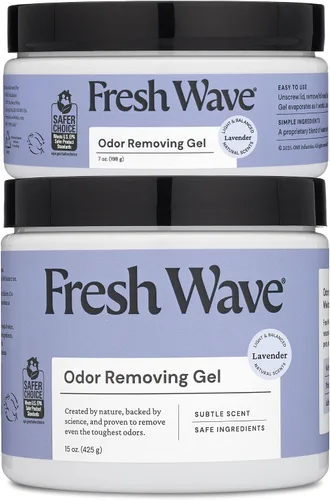 Vista 14 de Fresh Wave Gel eliminador de olores de lavanda, 7 onzas, paquete de 3, absorbentes de olores más seguros para el hogar, eliminador de olores natural