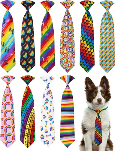Vista 41 de PET SHOW Paquete de 10 corbatas para perros de feliz cumpleaños, XS