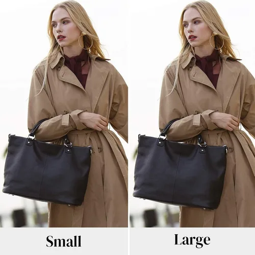 Vista 2 de Bolso Kattee, para mujer, de cuero suave, 3 formas de llevarlo, mochila, bolso y bolsa de mano