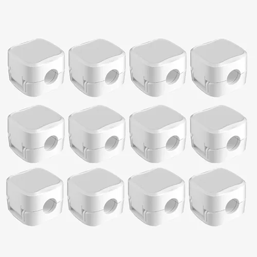 Vista 12 de IFNOW Paquete de 6 clips magnéticos para cables para mesita de noche, soporte de cable autoadhesivo en blanco y negro, clip ajustable para negro