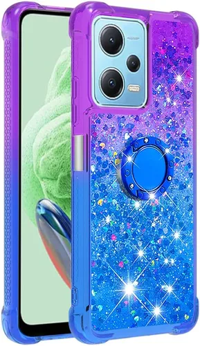 Vista 2 de Funda delgada para Redmi Note 12 4G, brillante efecto arenas movedizas TPU con cuatro esquinas protección anticaídas pesada para Redmi Note 12 4G