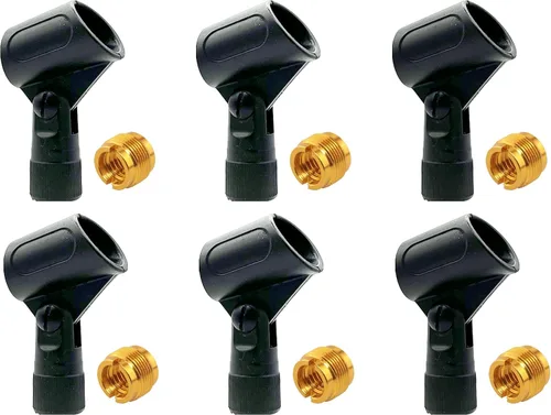 Vista 14 de 5 Core Microphone Mic Clip Holder for Mic Stand Universal Adjustable with 5/8" Male to 3/8" Female Screw Adapter Suitable for Handheld Microphones