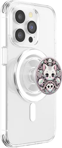 Vista 3 de PopSockets MagSafe PopGrip de gato gótico gótico pastel para iPhone