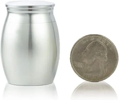 Vista 7 de LSxAB Mini urna de cremación para mujeres para cenizas humanas, mamá, mamá, madre, madre, tengo un ángel de la guarda que me vigila desde el cielo