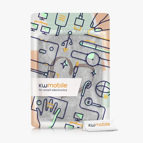 Vista 7 de Funda de fieltro de origami compatible con Amazon Kindle Paperwhite 11. generación 2021 - Funda con soporte - Corazón cepillado marrón oscuro
