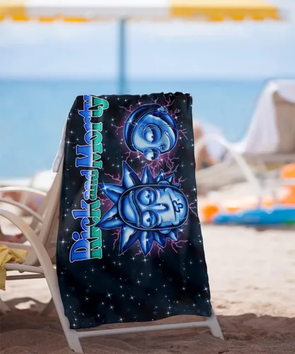 Vista 2 de LOGOVISION Rick and Morty - Toalla de playa, 30 x 60 pulgadas, cabeza de metal