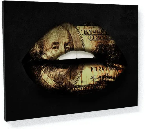 Vista 9 de Sense Canvas Lienzo decorativo de labios con flores botánicas, decoración del hogar, póster pequeño de 16 x 12 / 0.75 pulgadas Labios Flores