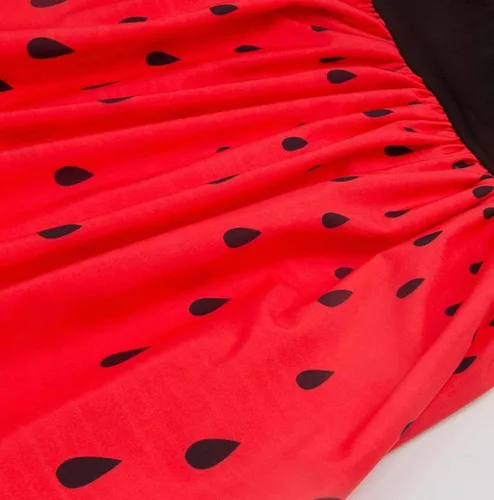 Vista 5 de Photno Vestido de cóctel para mujer, sin mangas, con estampado de sandía, rockabilly, vestidos rojos