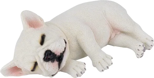 Vista 4 de Escultura de bulldog francés, estatuas de jardín, estatuas para exteriores, esculturas de perro, adorno de resina para patio, hogar, adornos