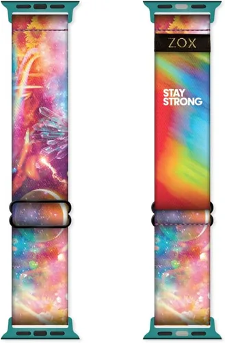 Vista 21 de ZOX Correa para Apple Watch, banda elástica con afirmaciones motivacionales y hermosas obras de arte, regalos para hombres, mujeres y niños