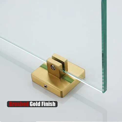 Vista 9 de JQK Estante de baño de vidrio dorado, vidrio templado para almacenamiento en la ducha de 8 por 5 pulgadas, acero inoxidable 304 dorado cepillado