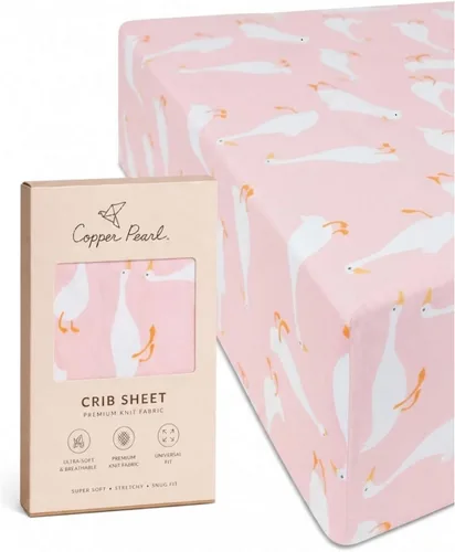 Vista 60 de Copper Pearl: Sábanas de punto prémium para cuna de bebé para niños y niñas, transpirables y suaves, sábanas ajustables para colchones estándar