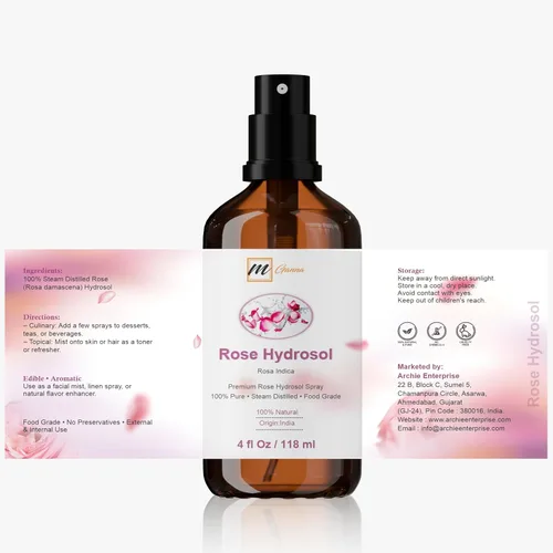 Vista 2 de Pure Rose Hydrosol 4 fl oz / 4.0 fl oz esencia floral natural para la belleza