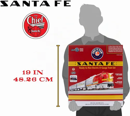 Vista 9 de Lionel Santa Fe Super Chief Electric O Gauge 5.0 - Juego de tren Bluetooth con mando a distancia