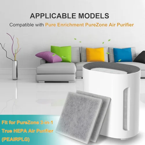 Vista 2 de Filtro de repuesto 3 en 1 True HEPA compatible con purificador de aire PureZone Pure Enrichment PEAIRPLG, número de pieza PEAIRFIL, paquete de 2