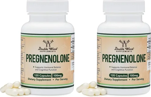 Vista 7 de Pregnenolona 100 mg por porción (convertida a progesterona para aumentar los niveles de progesterona) - Testado por terceros - 120 cápsulas